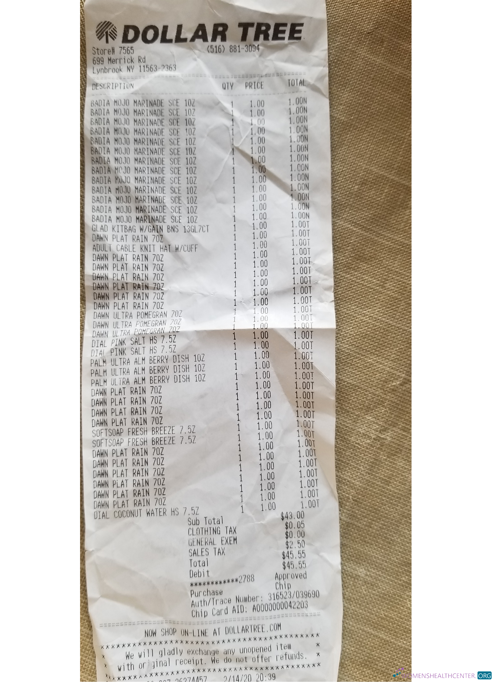 Download Dollar tree store check Photoshop template